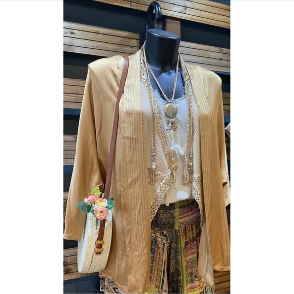 ❌SOLD❌ Be Cool Design Blue Kimono Jacket - Picture 2 of 5